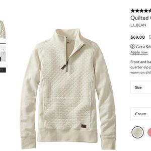 LL Bean Quilted Pullover